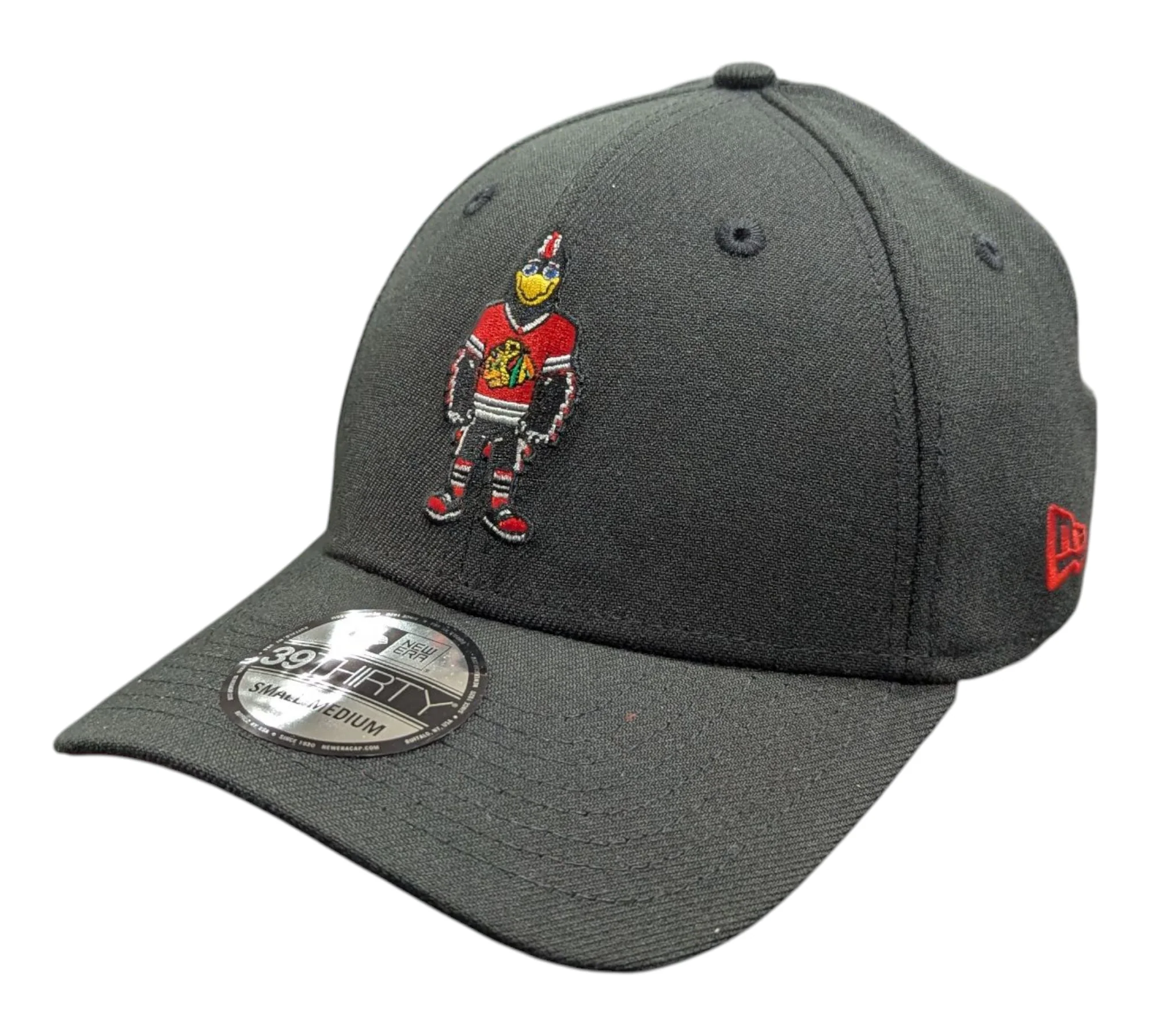 Chicago Blackhawks New Era Tommy Hawk Black 39THIRTY Flex Hat