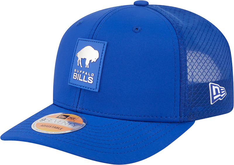 Men's Buffalo Bills New Era Royal 2025 Sideline 9SEVENTY Trucker Adjustable Hat