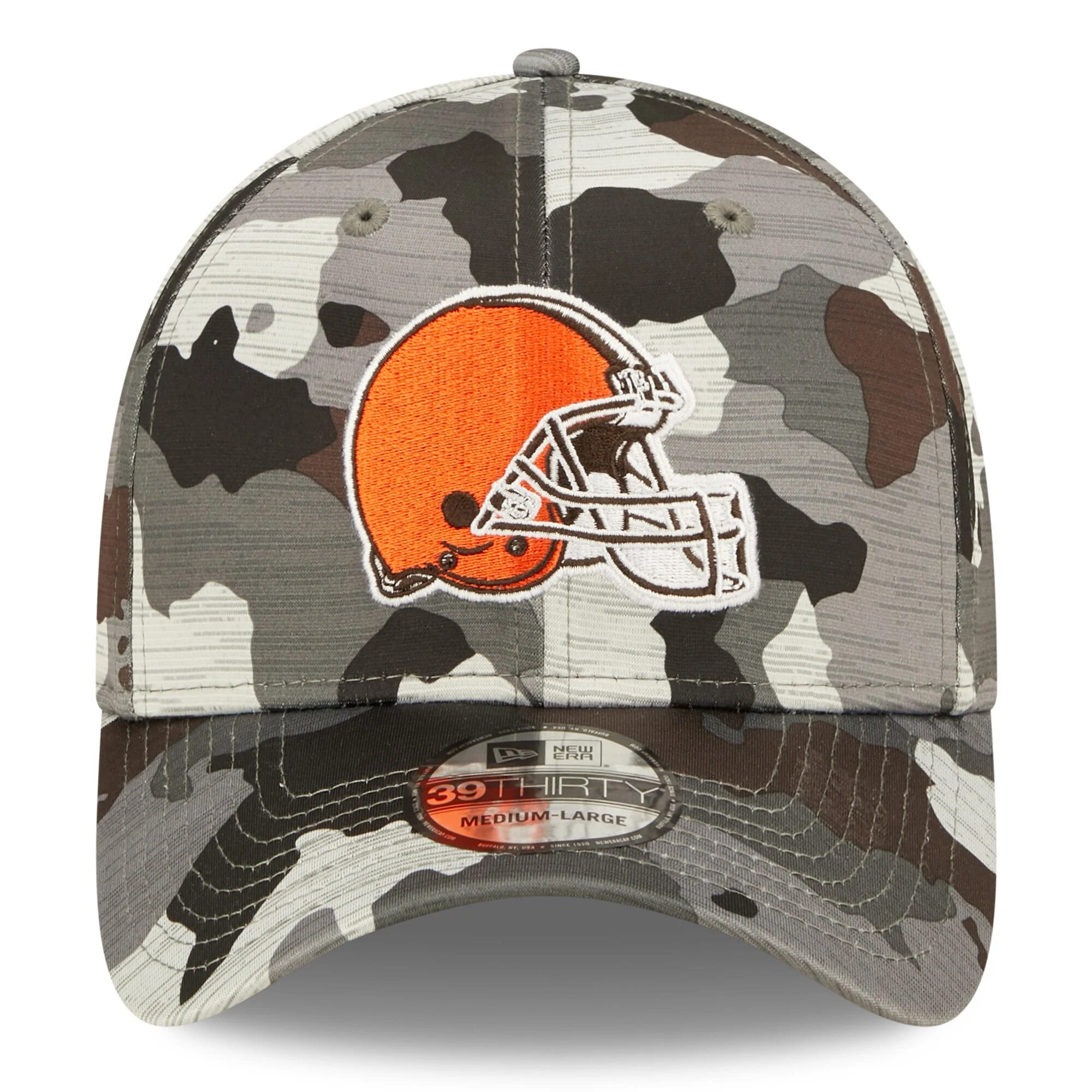 Men's Cleveland Browns New Era Camo 2022 NFL Training Camp Official 39THIRTY Flex Hat