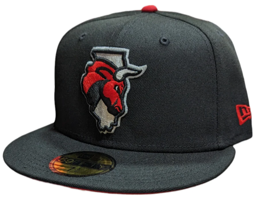 Windy City Bulls New Era Black Secondary 59FIFTY Fitted Hat