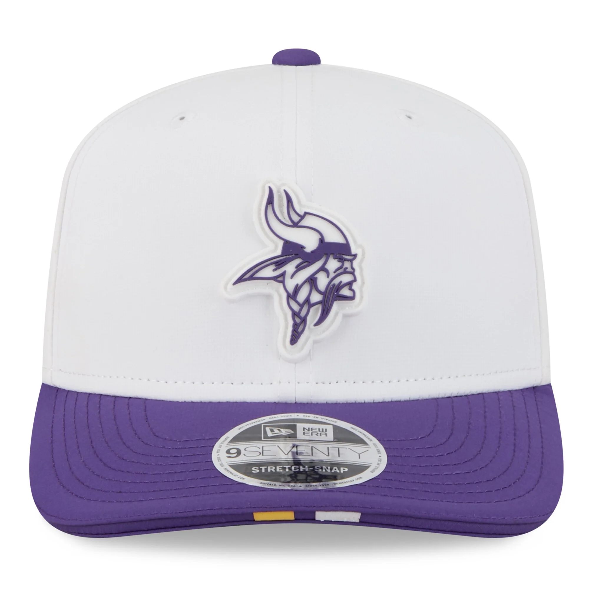 Men's Minnesota Vikings New Era White/Purple 2025 NFL Training Camp 9SEVENTY Adjustable Hat