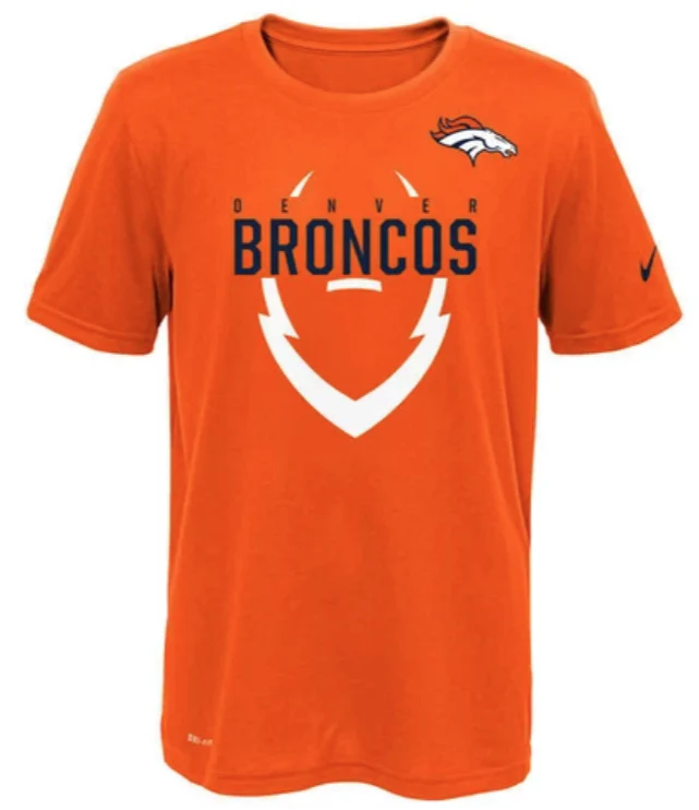 Youth NFL Denver Broncos Nike Dri-Fit Icon Performance Tee- Orange