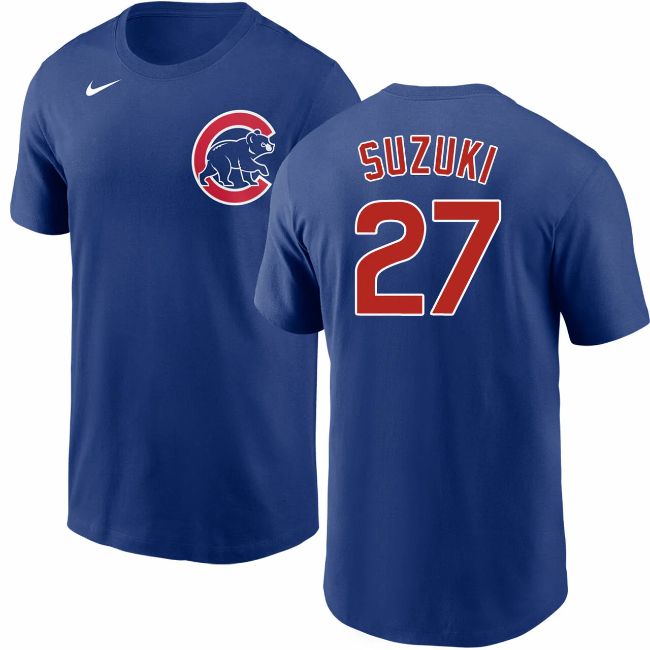Men's Chicago Cubs Seiya Suzuki Nike Royal Blue Name & Number T-Shirt