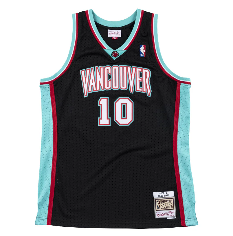 Men's Vancouver Grizzlies Mike Bibby Mitchell & Ness Black 2000-01 Hardwood Classics Swingman Jersey