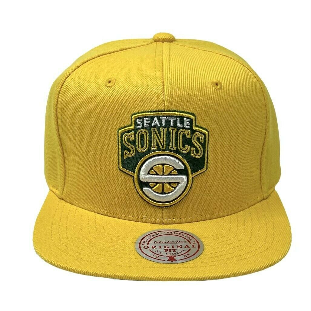 Men's Seattle Supersonics NBA Core Basic Gold HWC Mitchell & Ness Snapback Hat