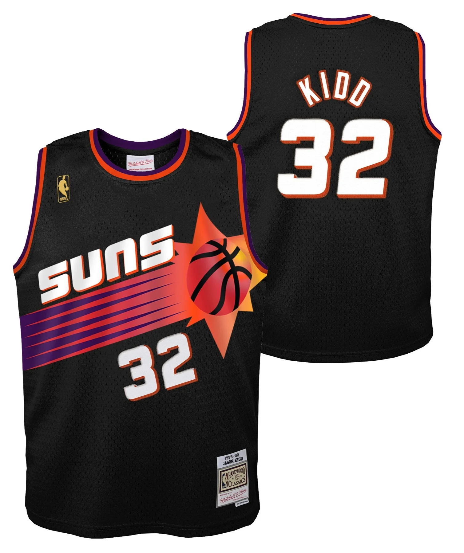 Youth Phoenix Suns Jason Kidd Mitchell & Ness Black 1996-97 Hardwood Classics Swingman Jersey