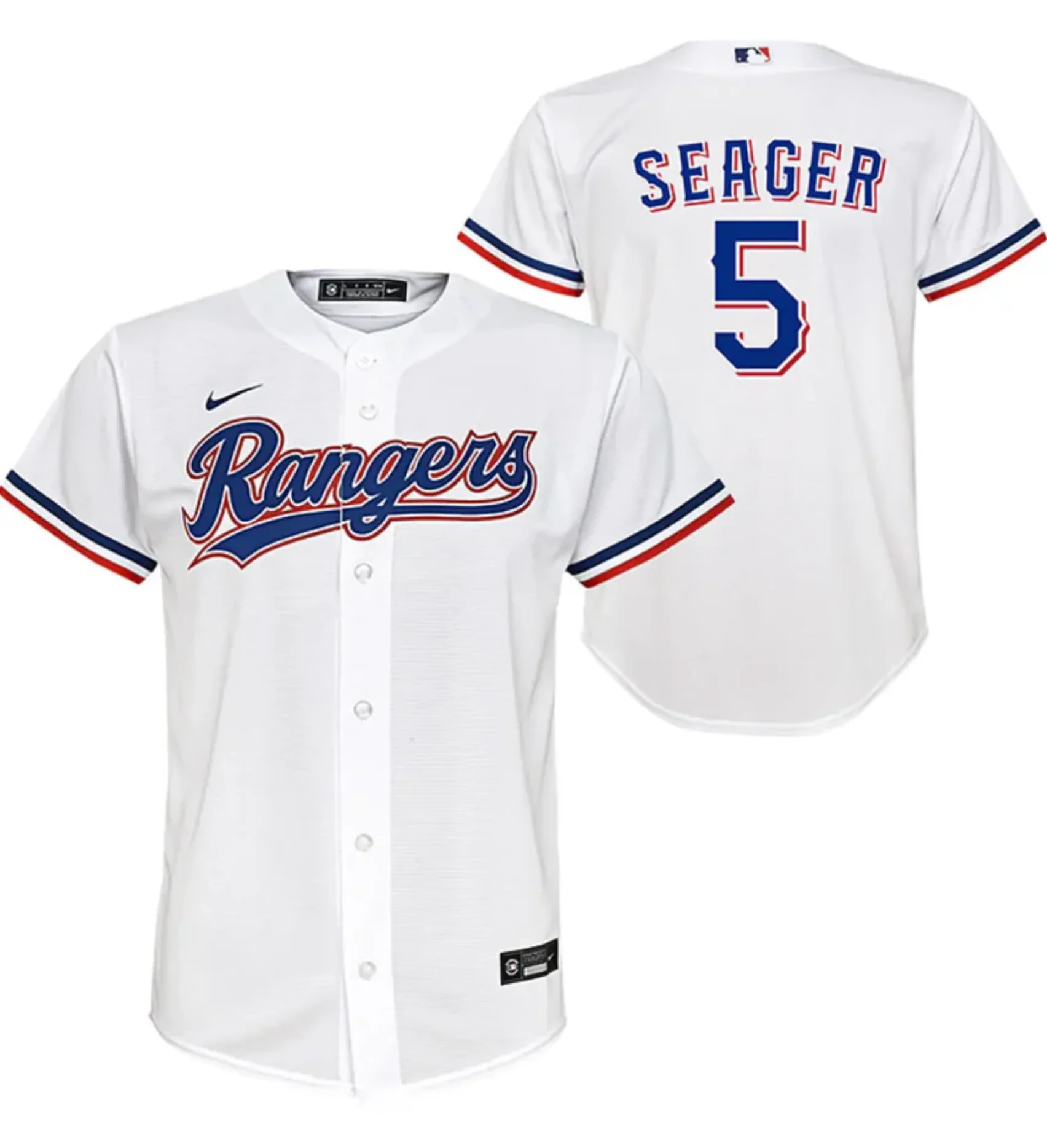 Youth Nike Corey Seager Texas Rangers White Home Replica Jersey