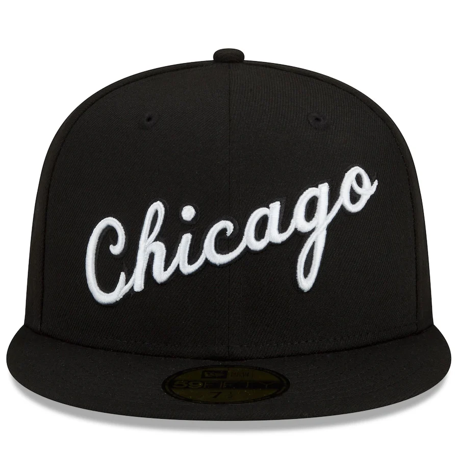 Men's Chicago Bulls 2021-2022 City Edition Alternate Black New Era 59FIFTY Fitted Hat