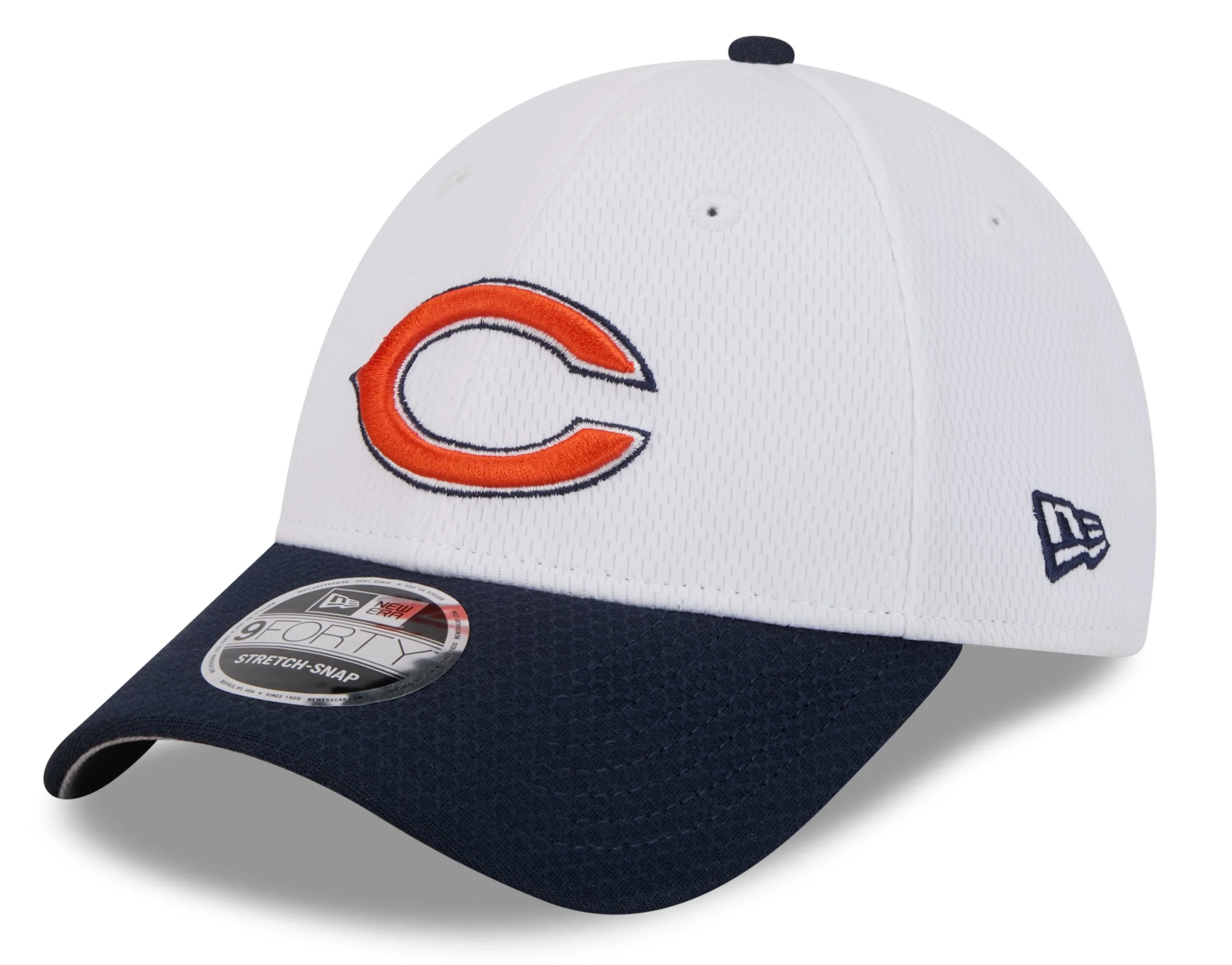 Chicago Bears New Era White/Navy 2 Tone Dash Secondary 9FORTY Adjustable Hat