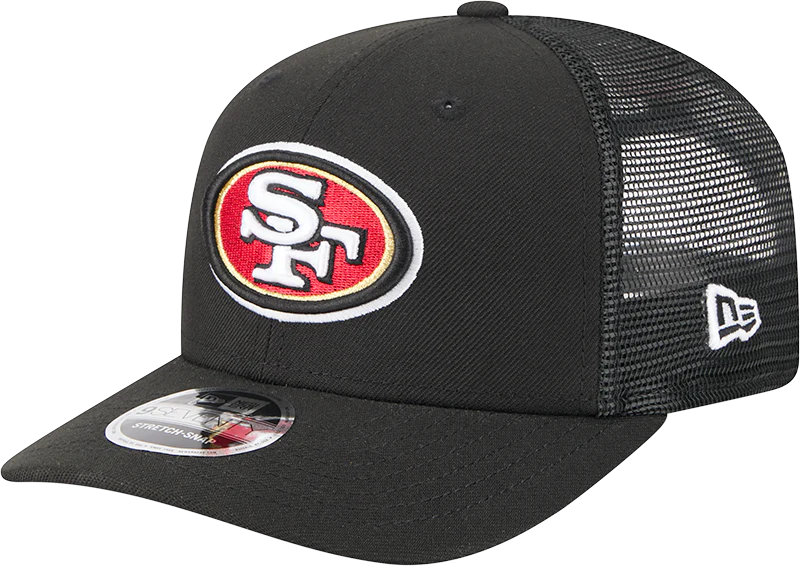 San Francisco 49ers New Era Black Trucker Primary 9SEVENTY Trucker Hat