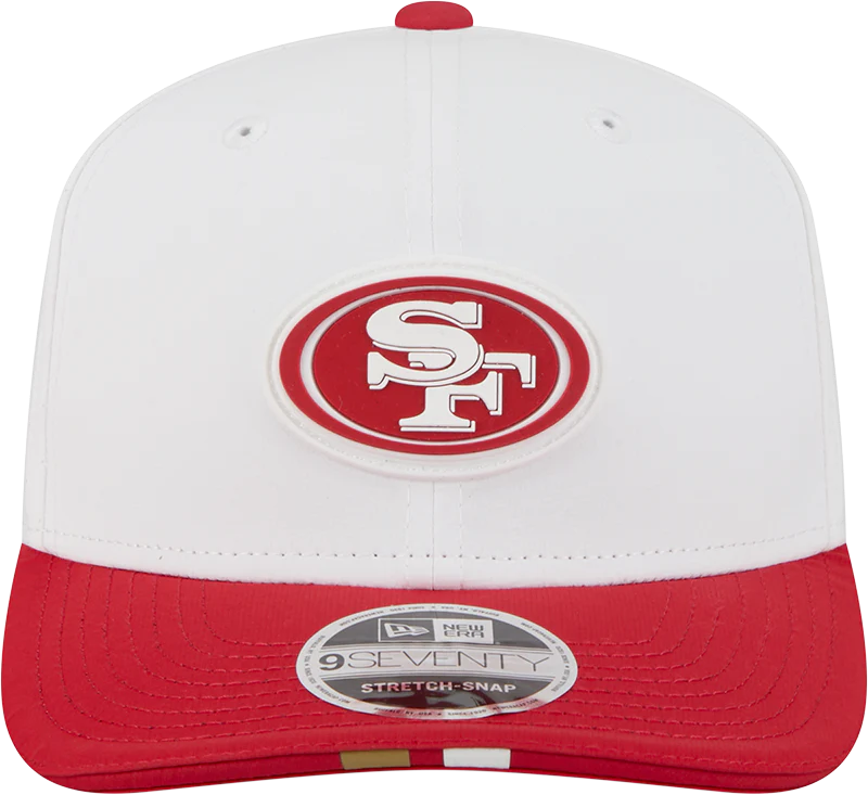 Men's San Francisco 49ers New Era White/Red 2025 NFL Training Camp 9SEVENTY Adjustable Hat