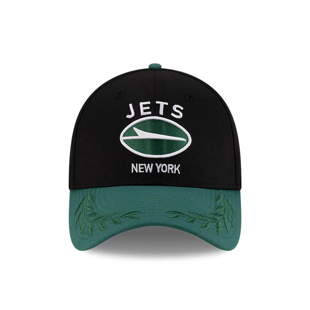Men's New York Jets New Era 2025 NFL Draft Black 39THIRTY Flex Fit Hat