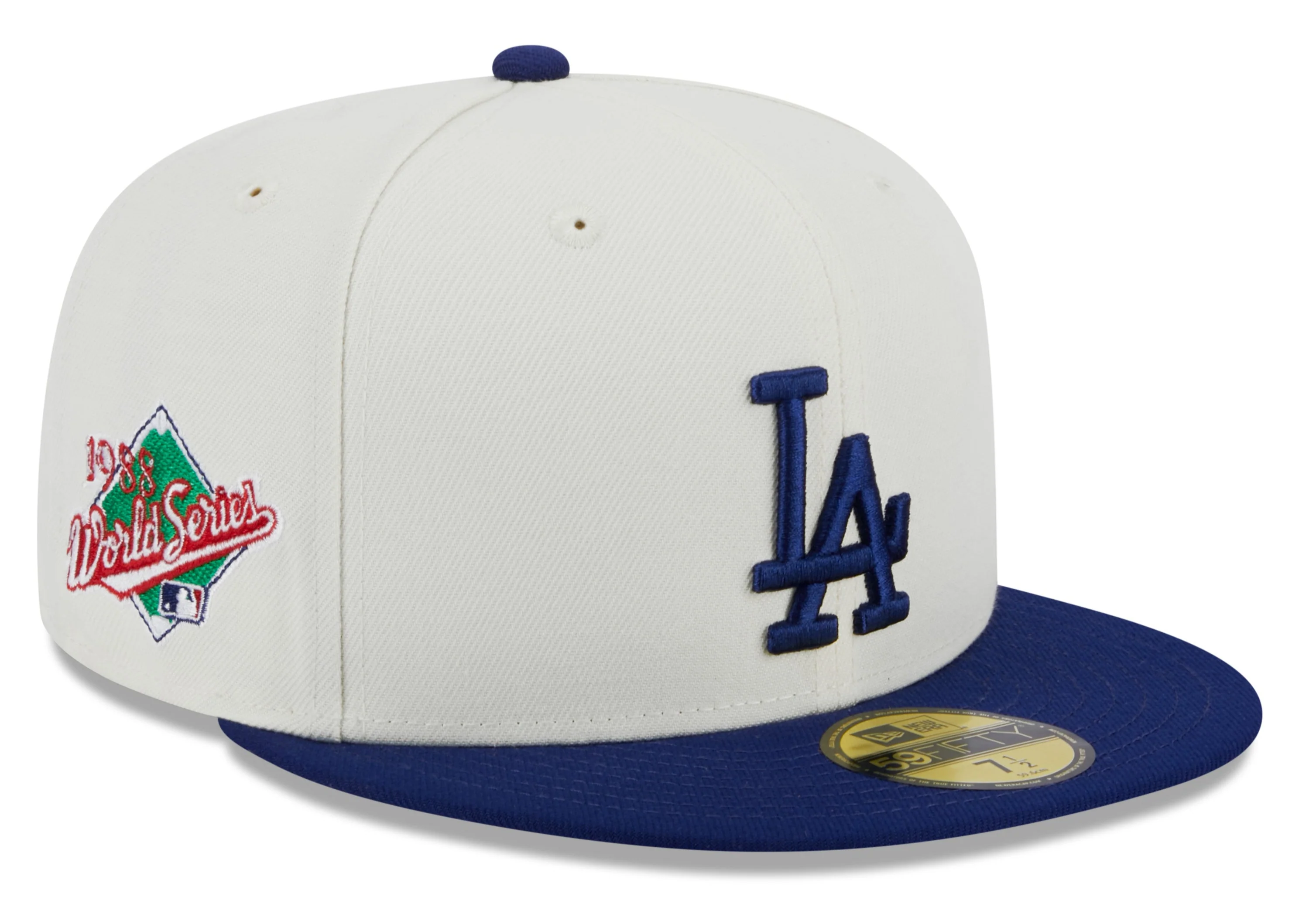 Los Angeles Dodgers 1988 World Series Cream/Royal New Era Retro 59FIFTY Fitted Hat