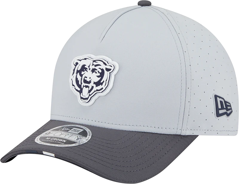 Men's Chicago Bears New Era Gray/Graphite 2025 NFL Training Camp 9FORTY M-Crown Adjustable A-Frame Hat