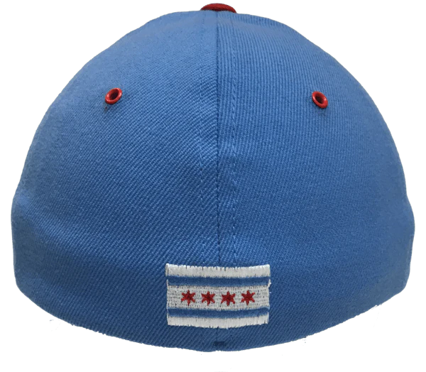 Mens NHL Chicago Blackhawks City Flag Pulsar White/Blue Zephyr Flex Hat