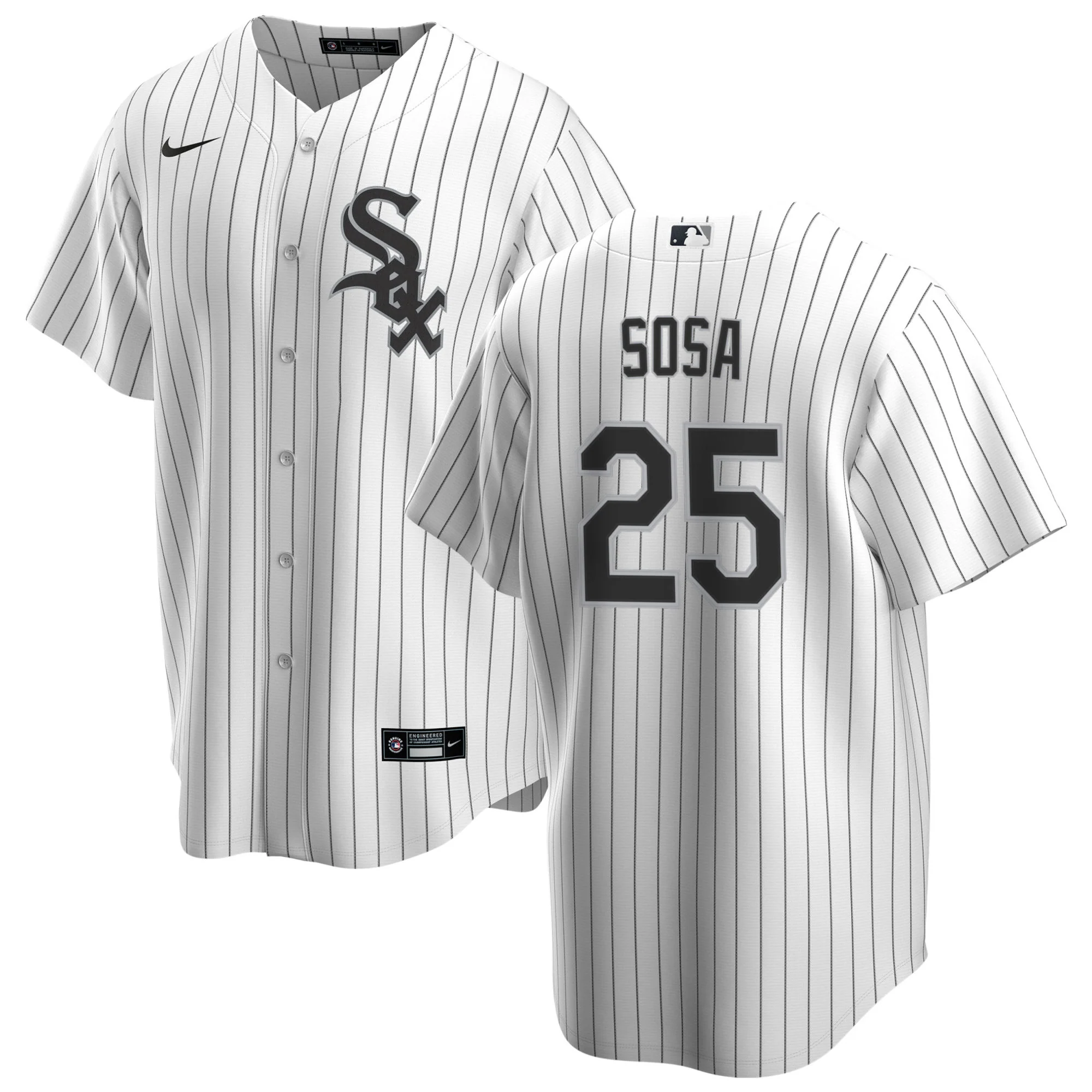NIKE Men's Sammy Sosa Chicago White Sox White Home Premium Twill Replica Jersey