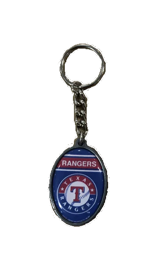 Texas Rangers MLB Oval Keychain
