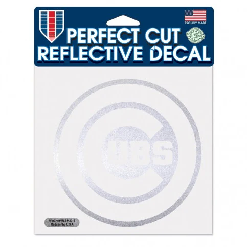 Chicago Cubs Reflective 6X6 Perfect Cut Decal By Wincraft
