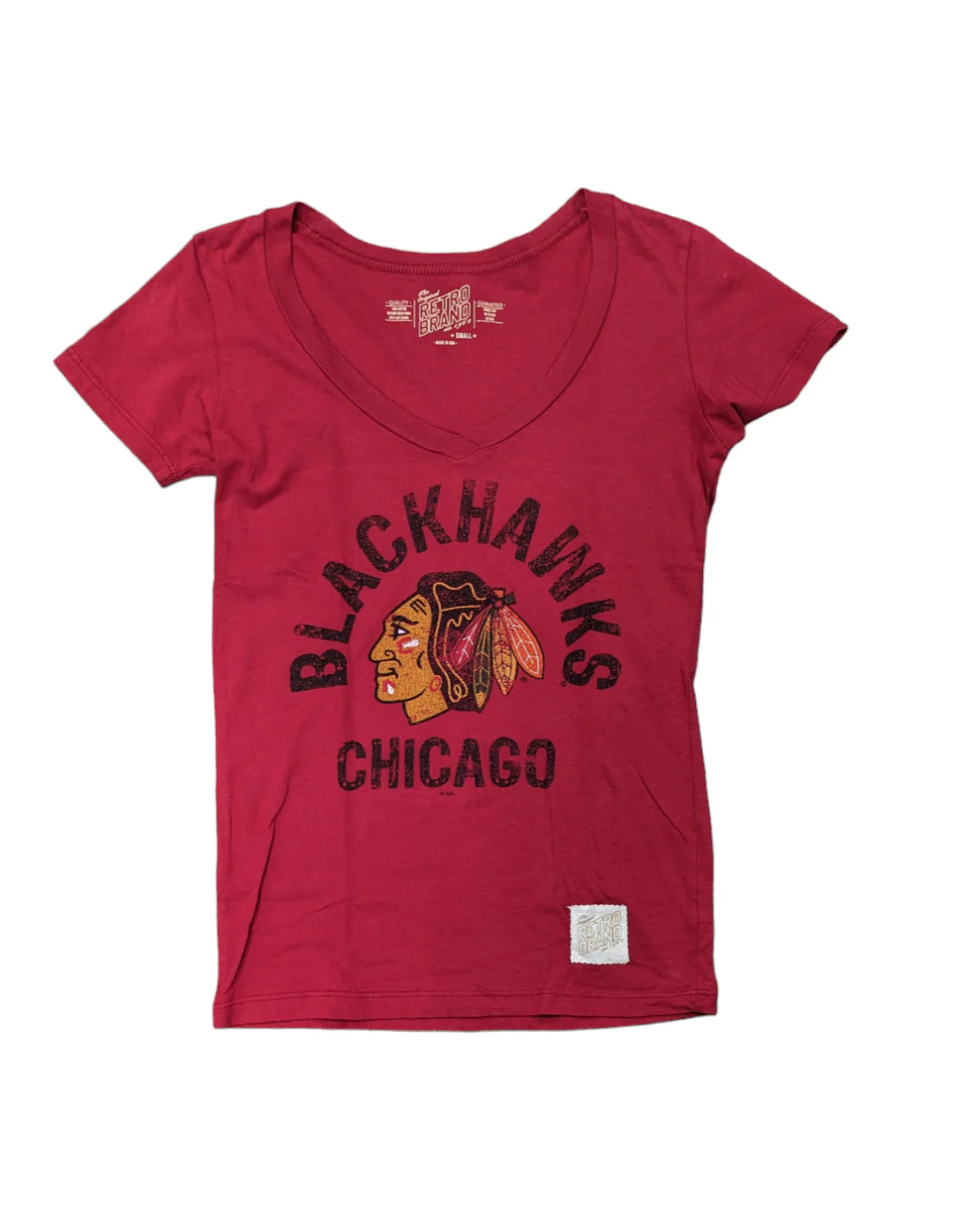 Women's Chicago Blackhawks Chicago Deep V Neck Tee