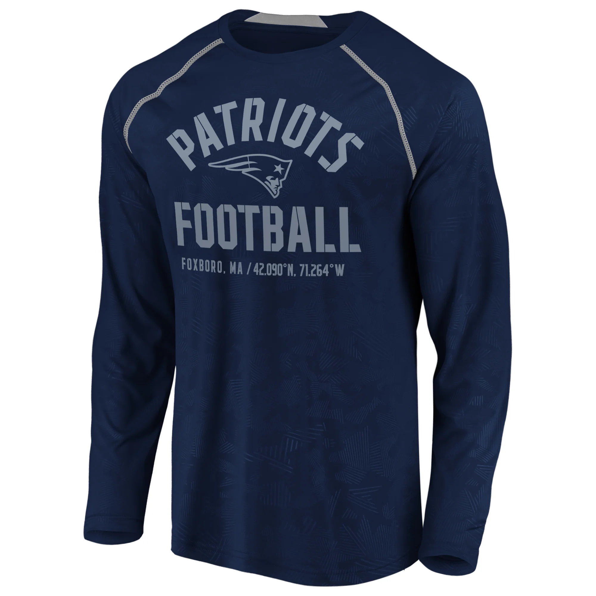 Men's New England Patriots Team Destination Long Sleeve Fanatics Performance Tee