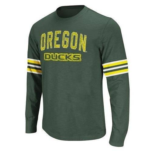 Men's Colosseum Oregon Ducks Tackle Long Sleeve Tee