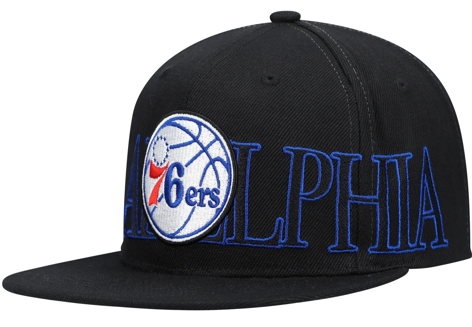 Men's Mitchell & Ness Black Philadelphia 76ers Winner Circle Snapback Hat