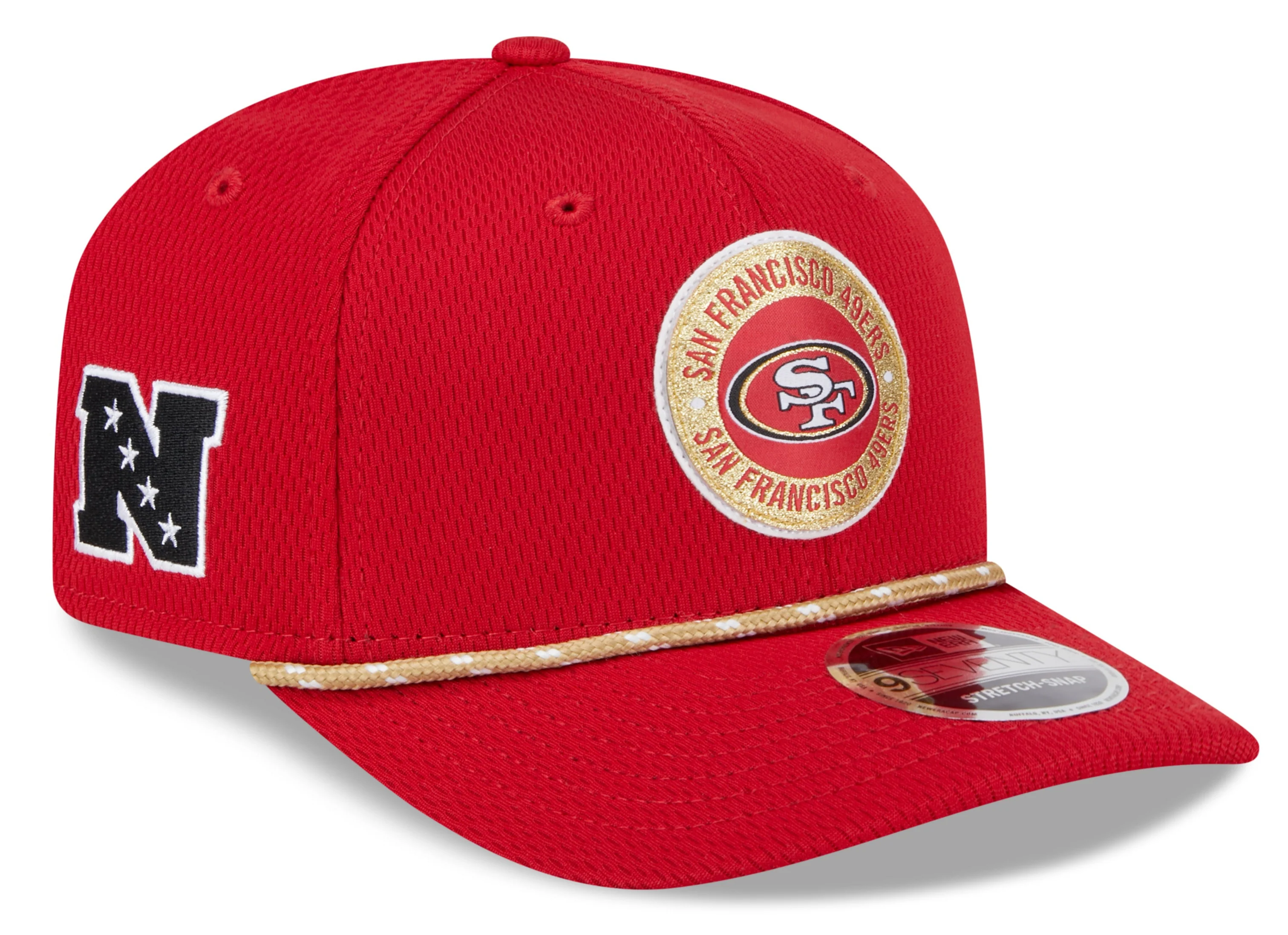 Men's San Francisco 49ers New Era 2024 Sideline Scarlet 9SEVENTY Adjustable Hat