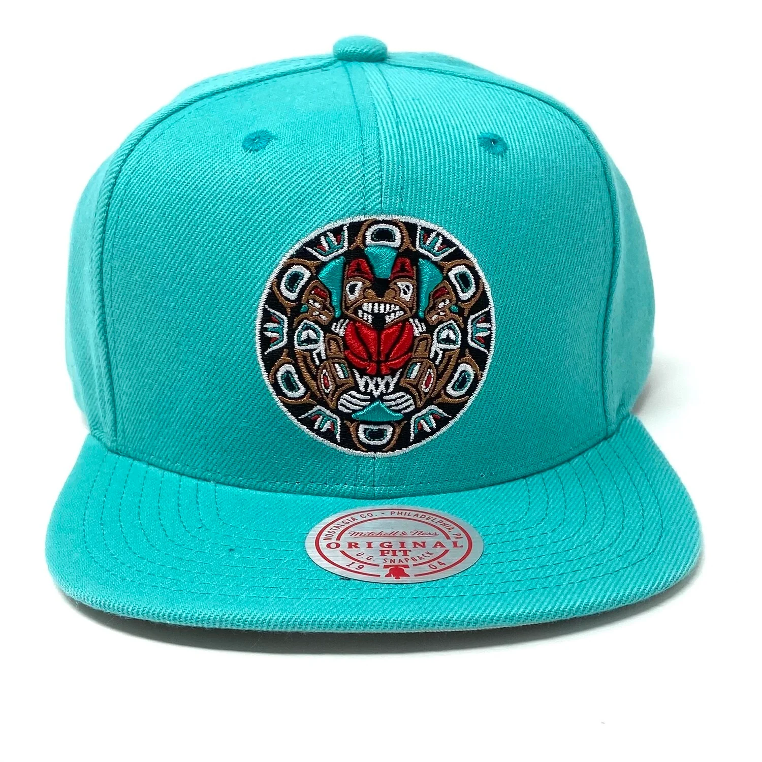 Men's Vancouver Grizzlies Mitchell & Ness Teal Alternate Core Basic Adjustable Snapback Hat