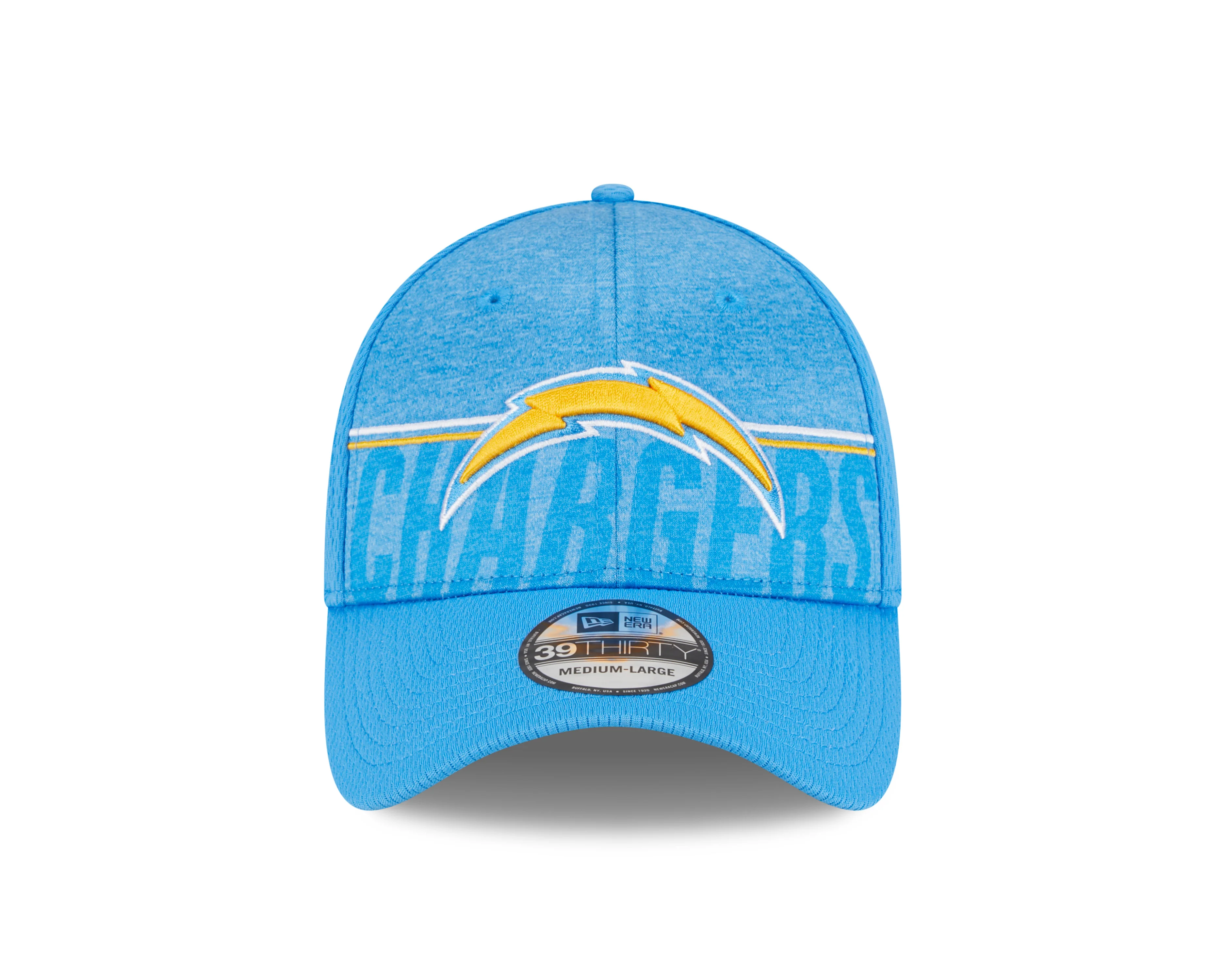 Men's Los Angeles Chargers New Era NFL 2023 Training Camp Blue Primary Logo 39THIRTY Flex Fit Hat