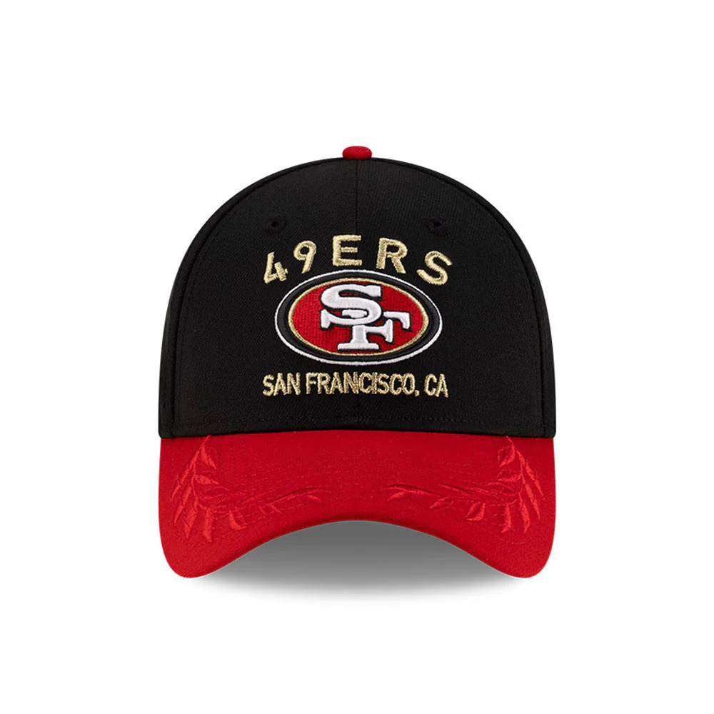 Men's San Francisco 49ers New Era 2025 NFL Draft Black 39THIRTY Flex Fit Hat