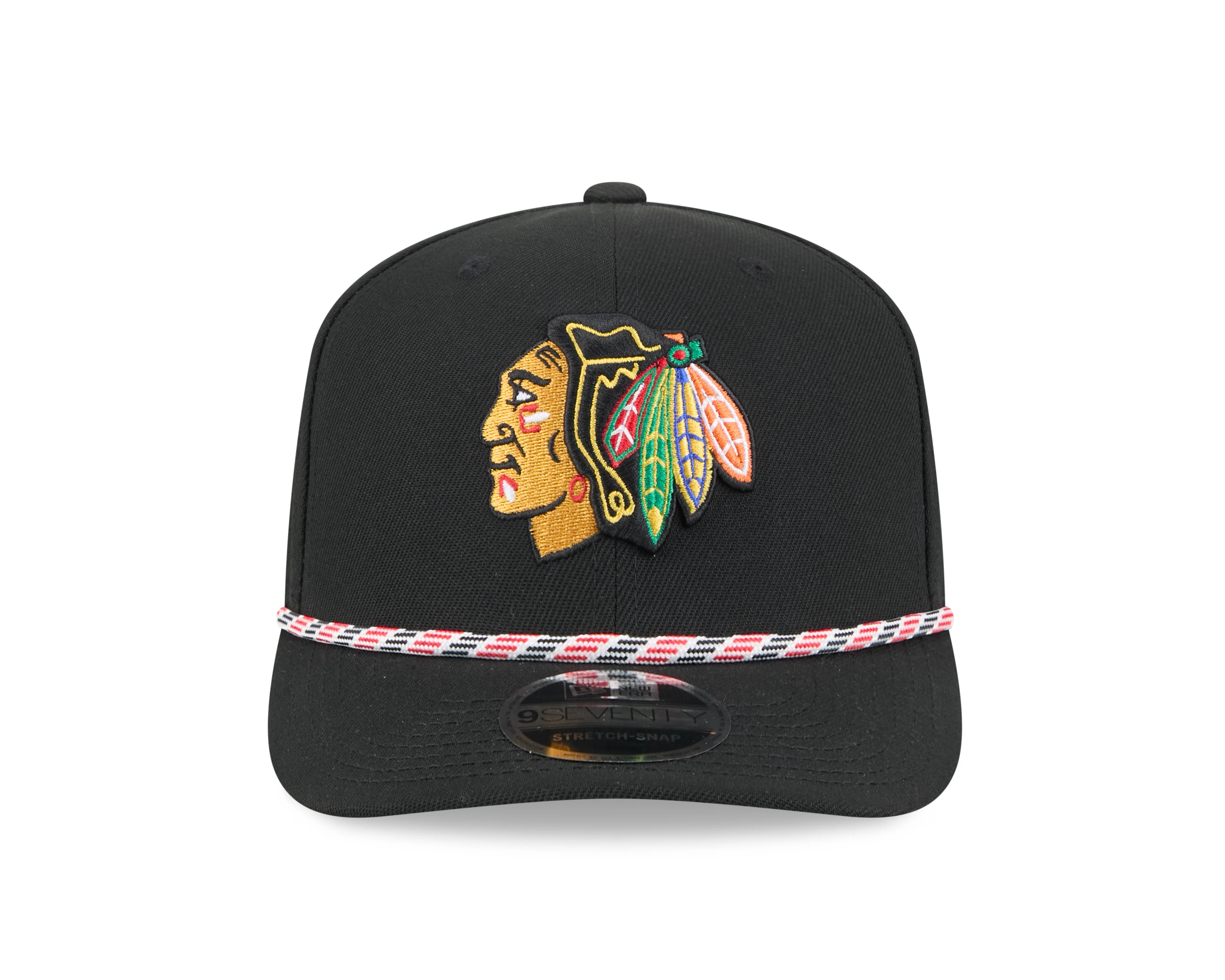 Chicago Blackhawks New Era Black Multi Rope 9SEVENTY Stretch Snap Adjustable Hat