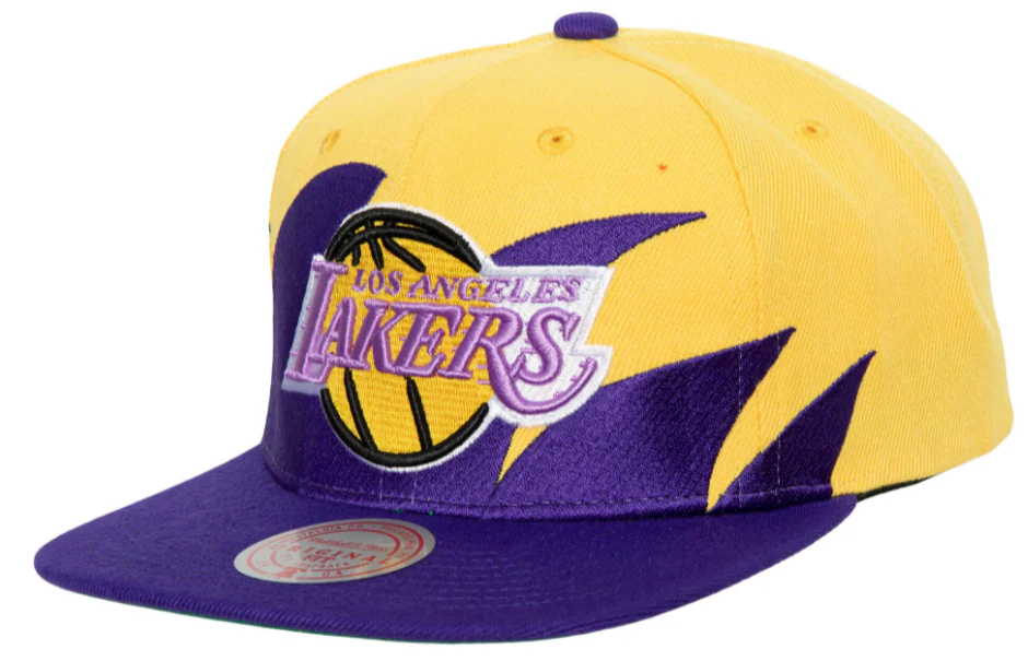 Los Angeles Lakers Sharktooth Snapback Hat By Mitchell & Ness
