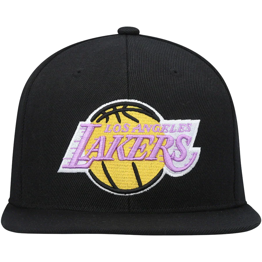 Men's Los Angeles NBA Core Basic HWC Black Mitchell & Ness Snapback Hat