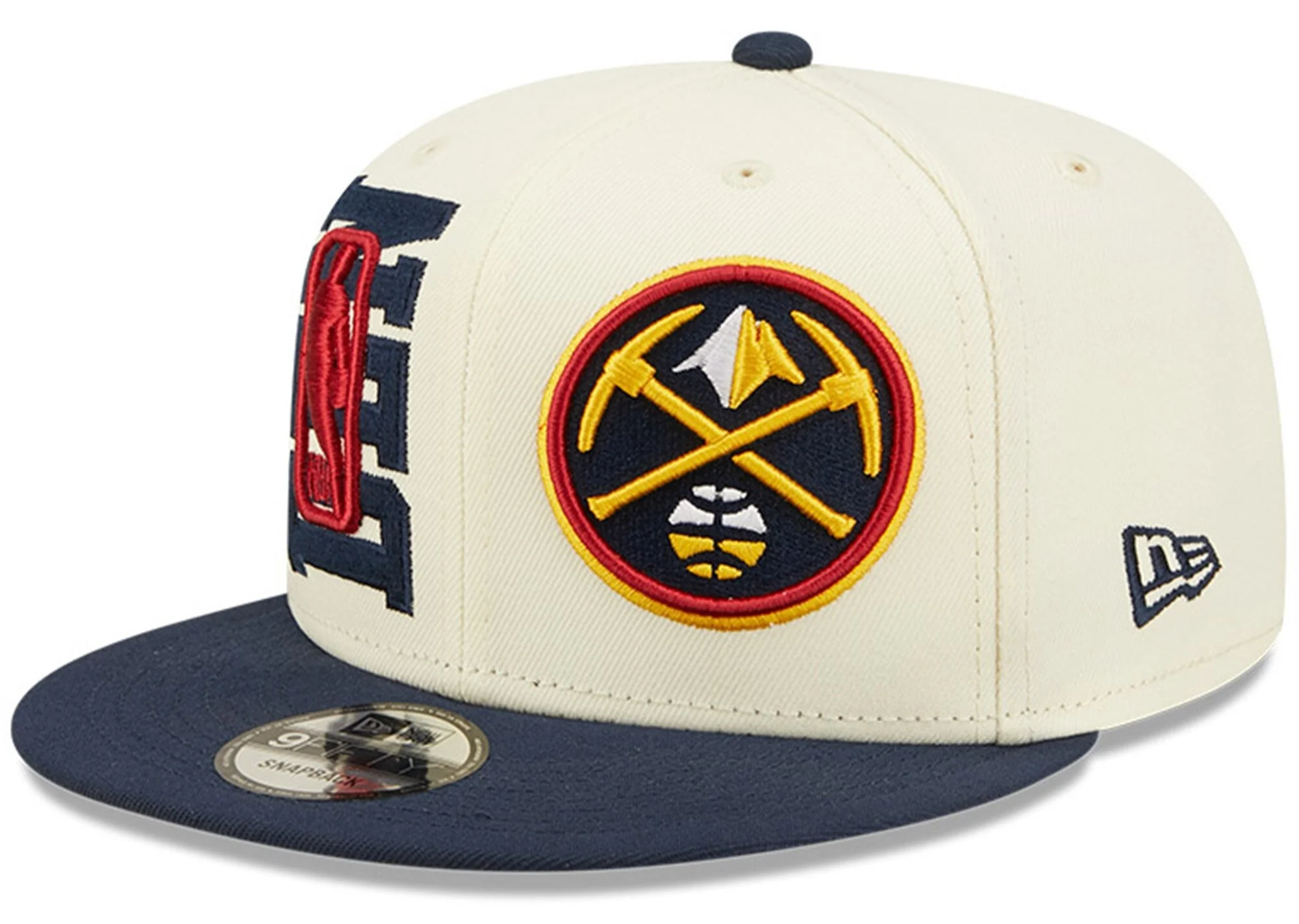 Denver Nuggets New Era 2022 NBA Draft 9FIFTY Snapback Adjustable Hat - Cream/Navy