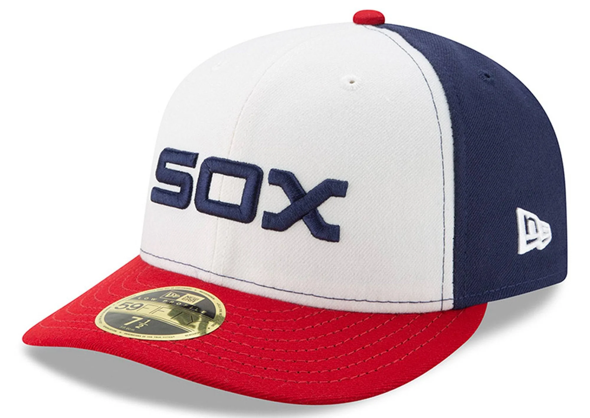 Men's Chicago White Sox New Era White/Red Alternate Authentic Collection On-Field Low Profile 59FIFTY Fitted Hat