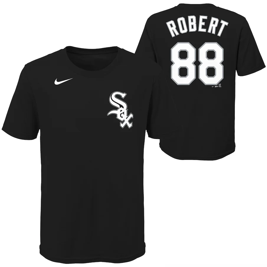 Youth Luis Robert Chicago White Sox Nike Black Name & Number T-Shirt