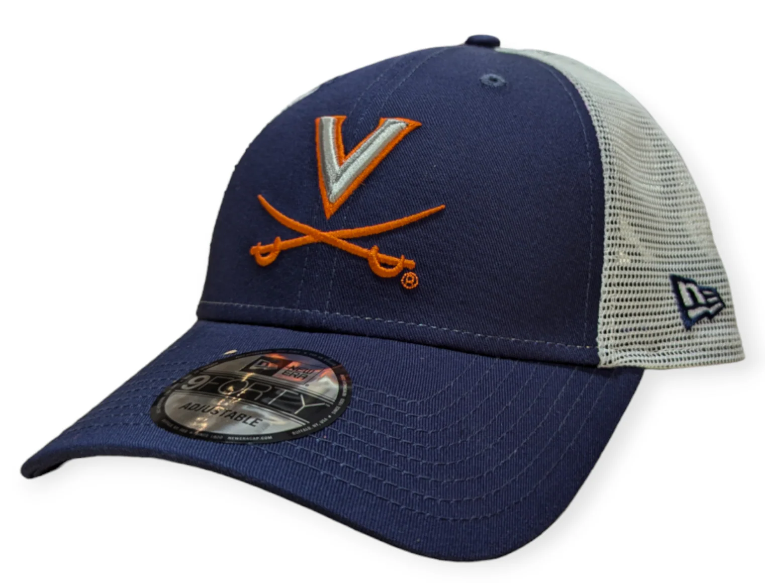Virginia Cavaliers New Era Navy/White Trucker 9FORTY Adjustable Hat
