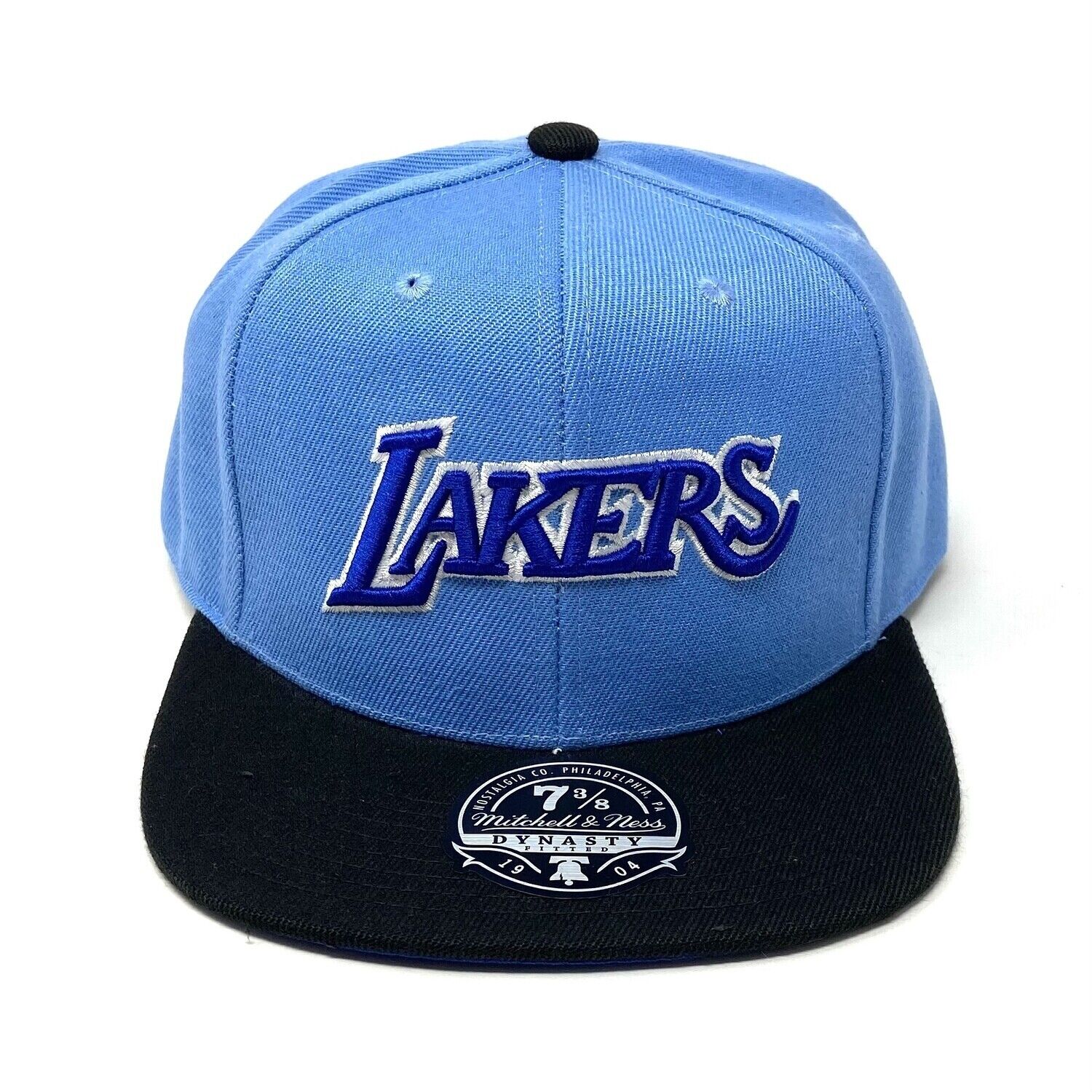 Men's Mitchell & Ness Los Angeles Lakers Hardwood Classics Reload 2.0 Blue/Black Dynasty Fitted Hat