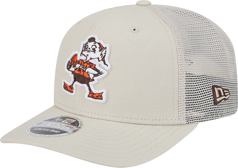 Cleveland Browns New Era Brownie Stone 9SEVENTY Trucker Adjustable Hat