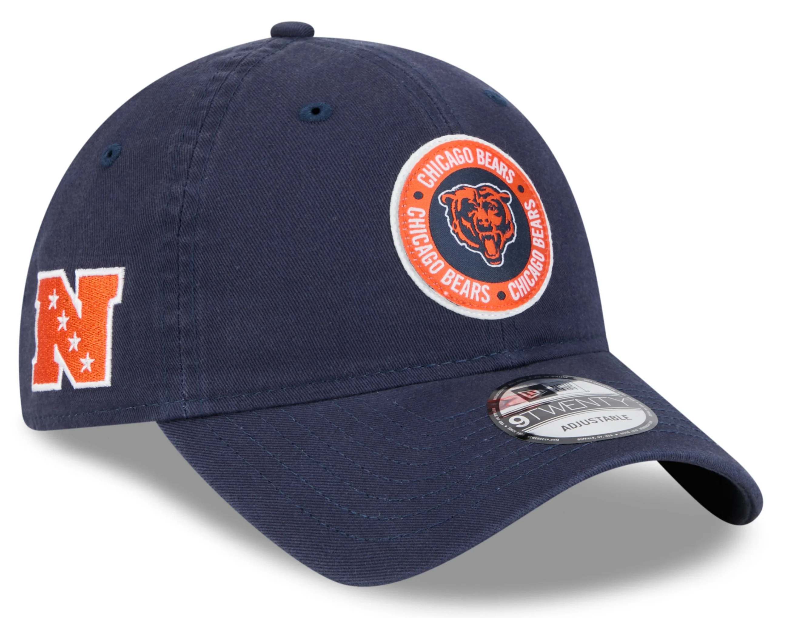 Men's Chicago Bears 2024 NFL Sideline Navy Primary 9TWENTY Adjustable Hat