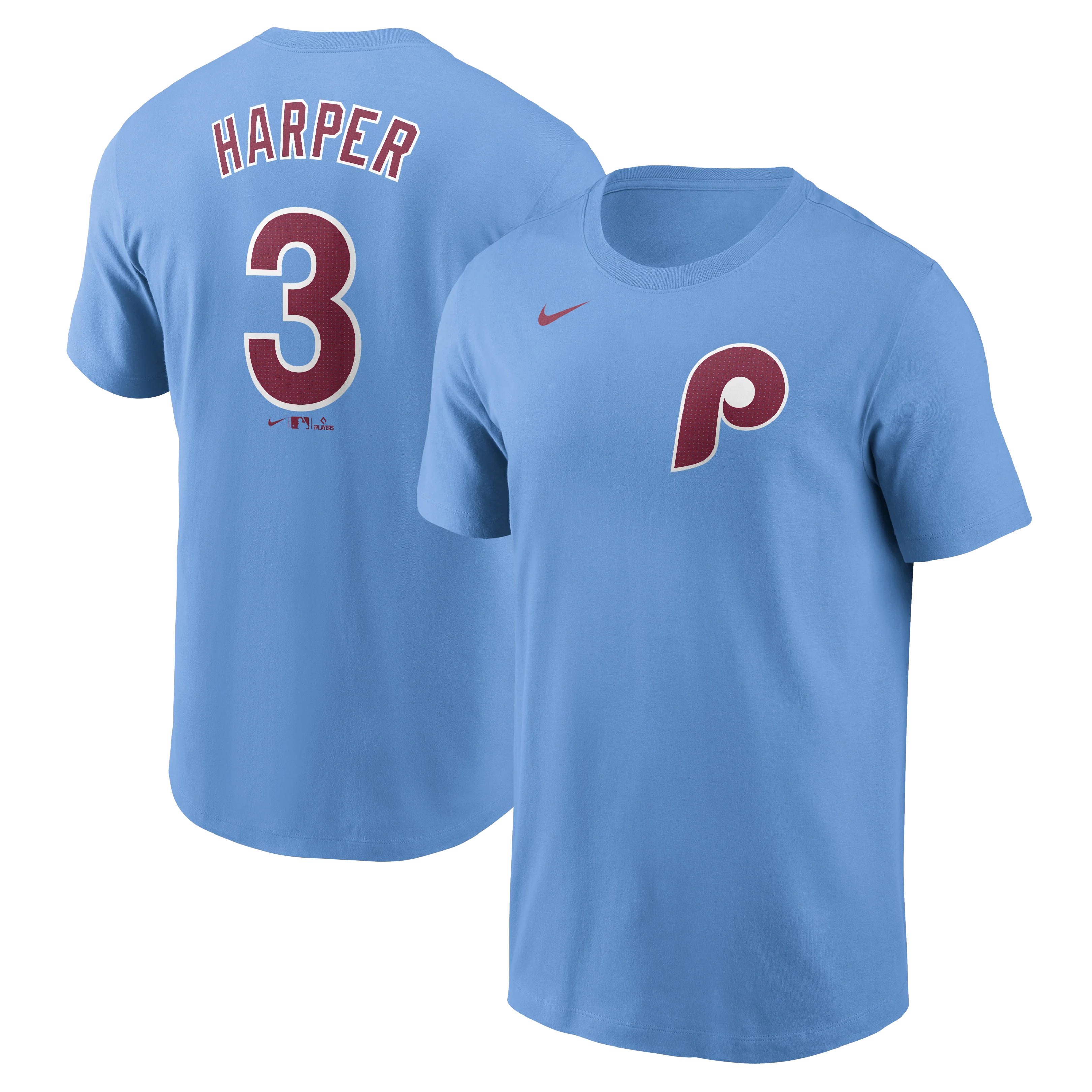 Men's Bryce Harper Philadelphia Phillies Nike Valor Blue Name and Number T-Shirt