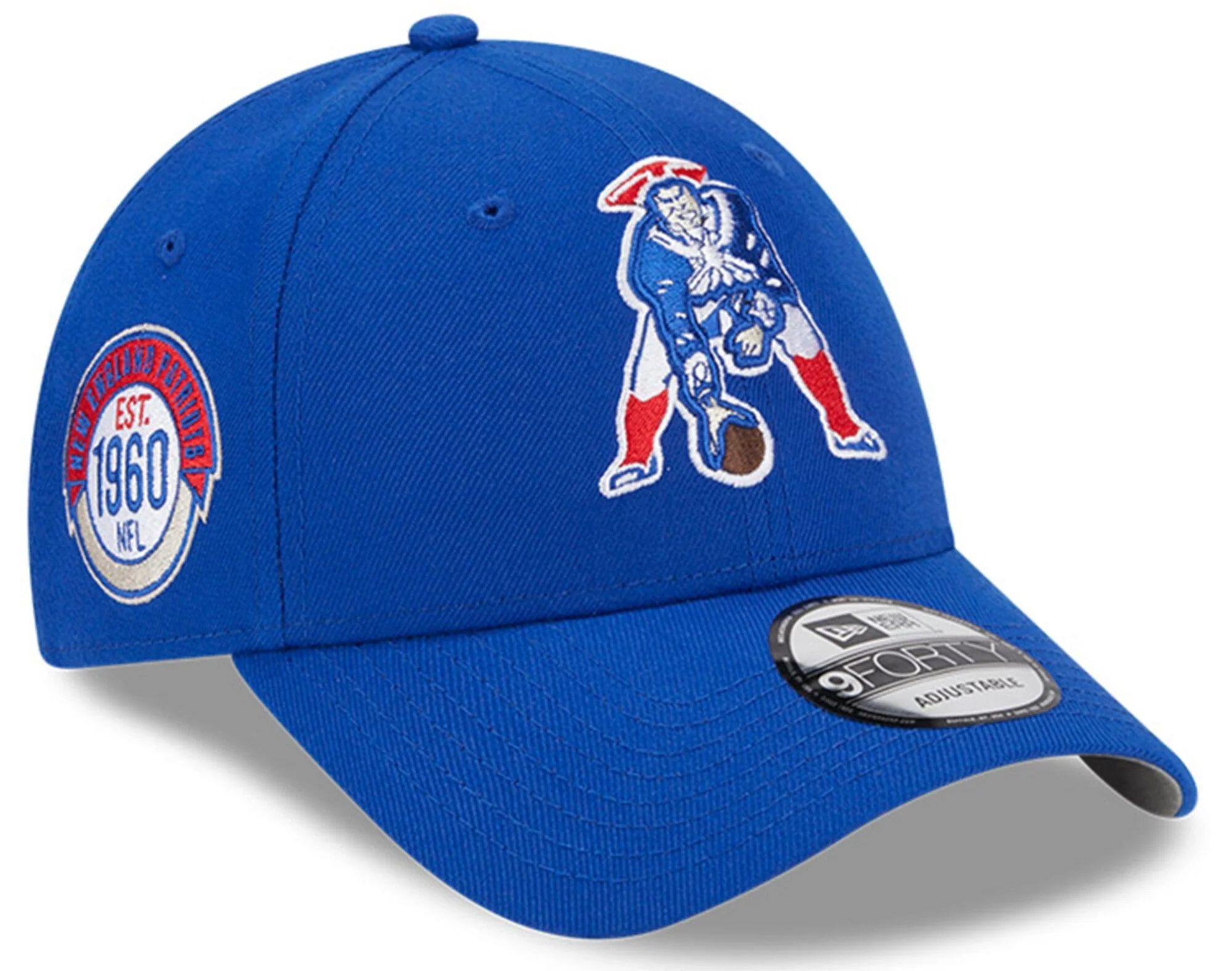 Men's New Era New England Patriots Blue 2023 Sideline Historic 9FORTY Adjustable Hat