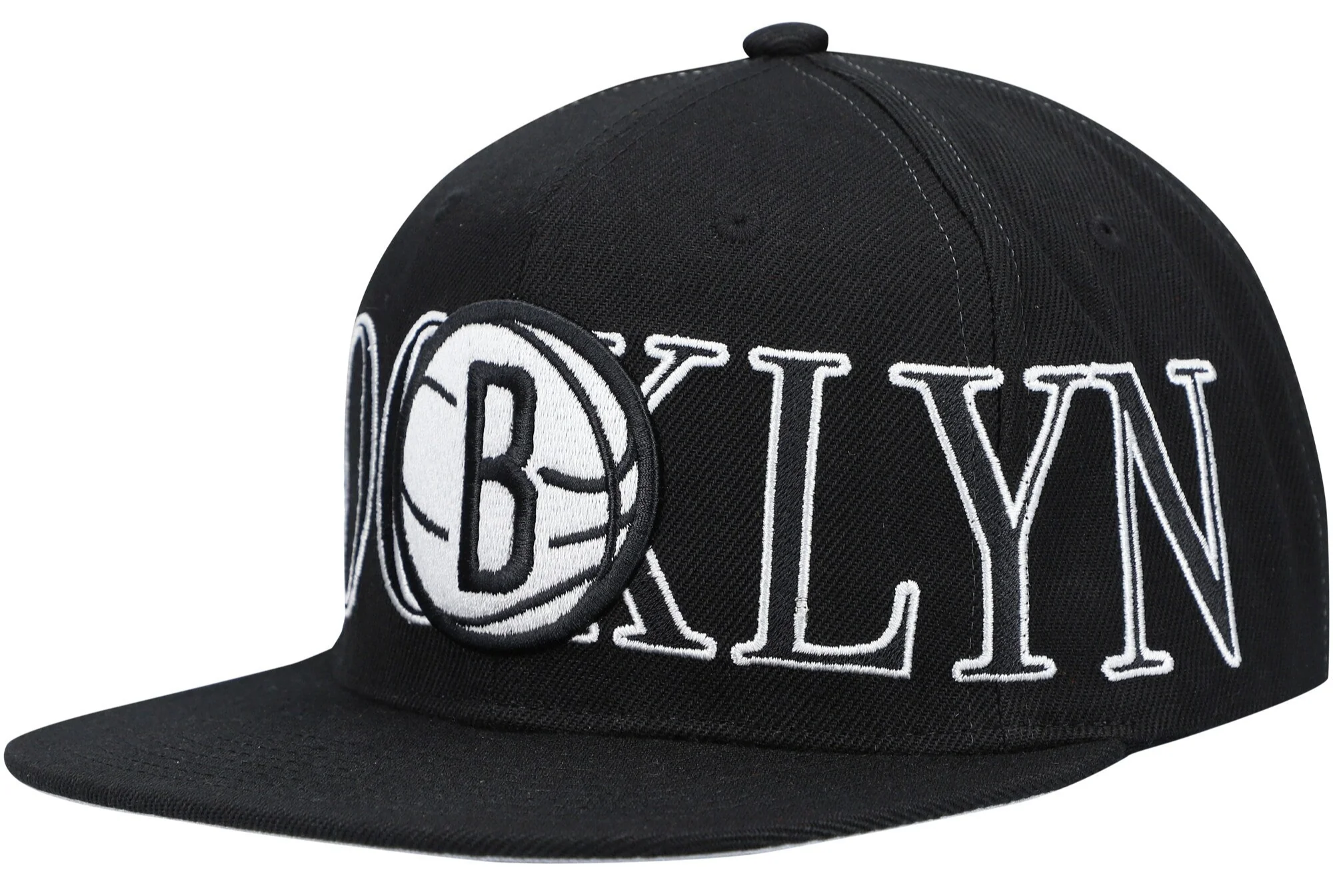 Men's Mitchell & Ness Black Brooklyn Nets Winner Circle Snapback Hat
