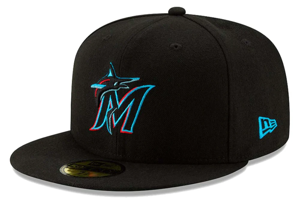 Men's Miami Marlins New Era Black Authentic Collection On-Field 59FIFTY Fitted Hat