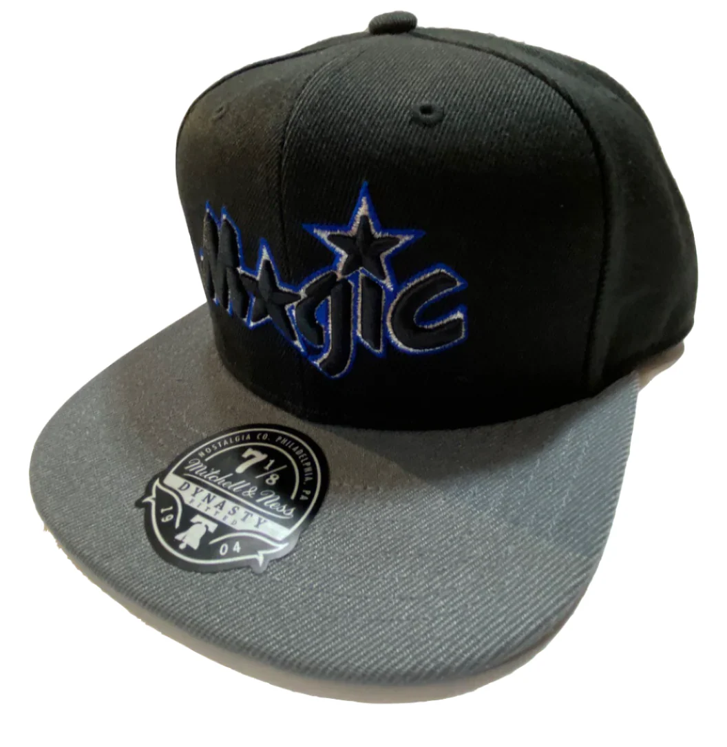 Men's Mitchell & Ness Grey/Black Orlando Magic Hardwood Classics Reload 2.0 Fitted Hat