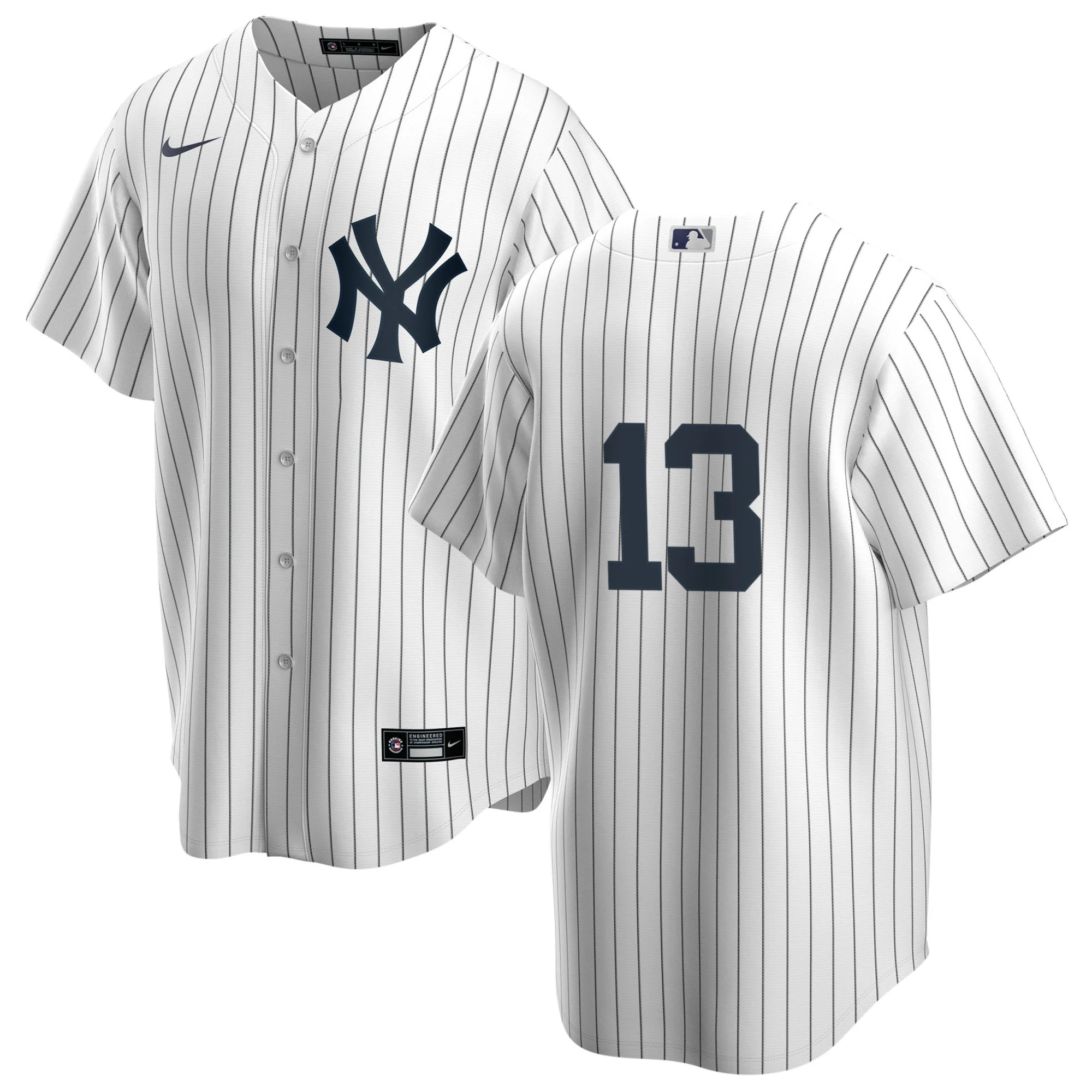 Men's Nike Jazz Chisholm #13 White New York Yankees Home Official Replica Player Jersey
