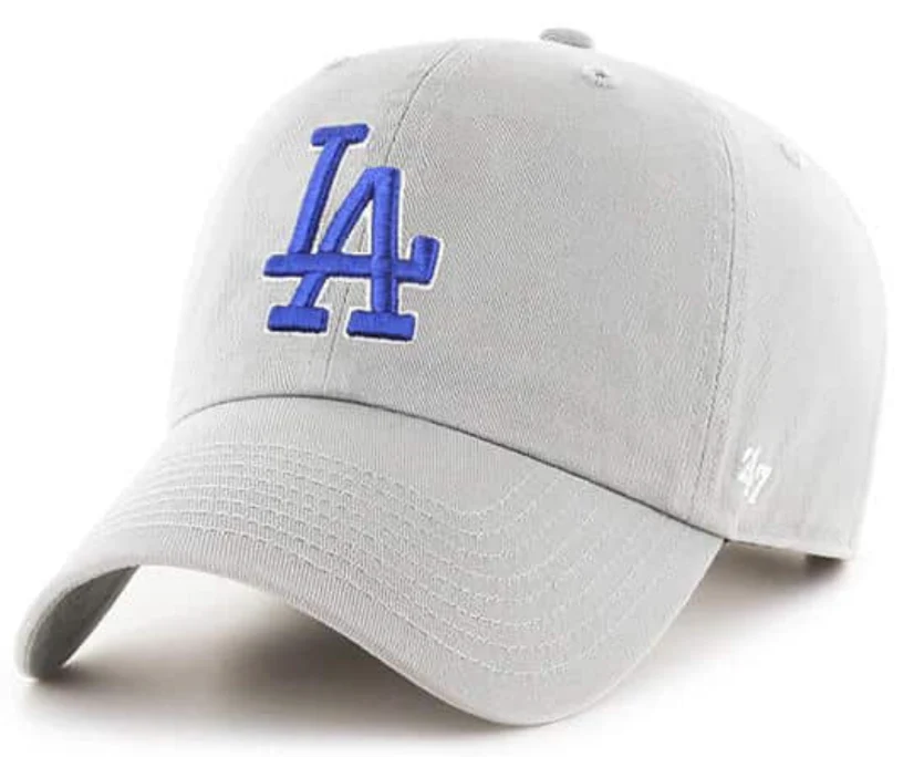 Men's '47 Brand Los Angeles Dodgers Gray Clean Up Adjustable hat