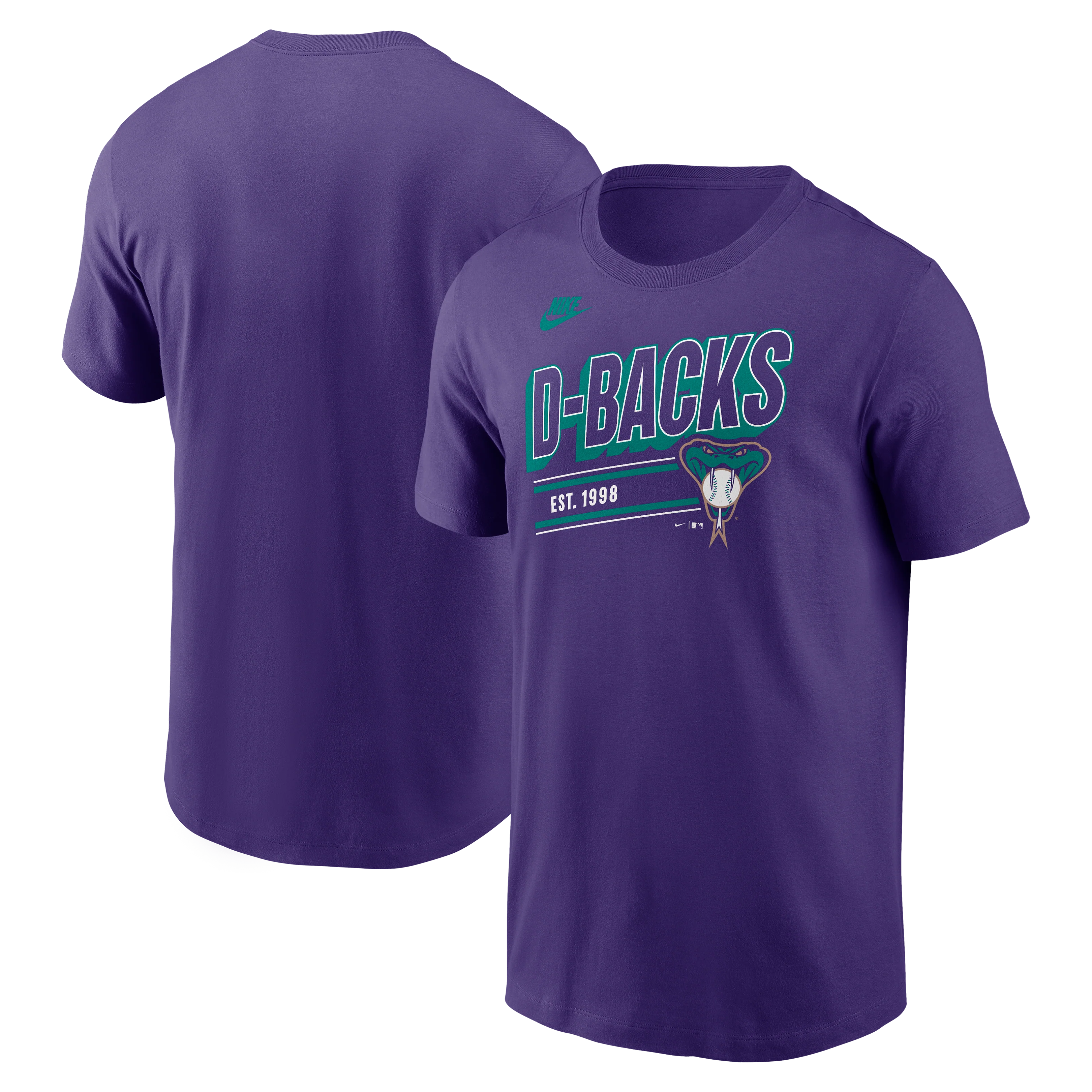 Men's Arizona Diamondbacks Nike Purple Cooperstown Retro T-Shirt