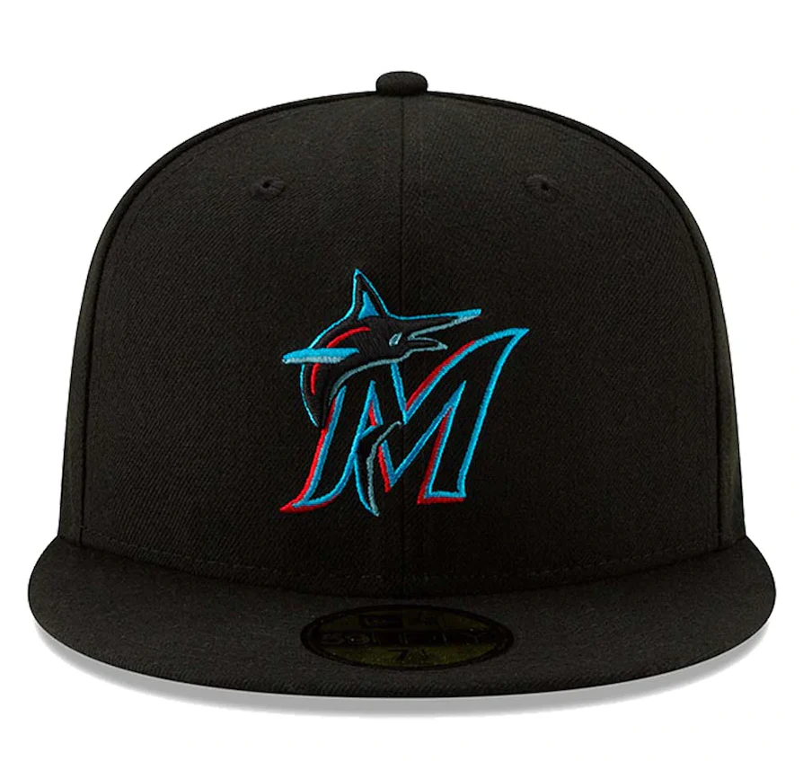 Men's Miami Marlins New Era Black Authentic Collection On-Field 59FIFTY Fitted Hat
