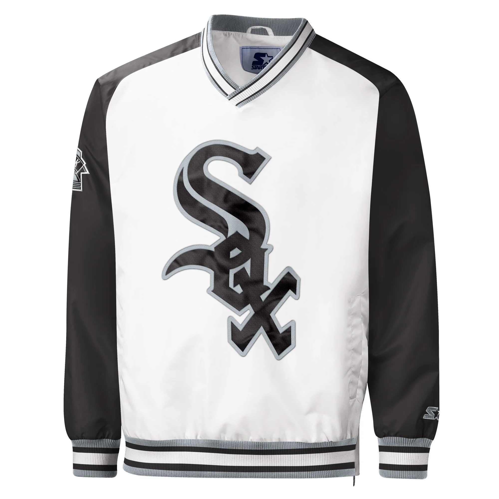Men's Chicago White Sox Gameday Trainer III White V-Neck Pullover Jacket
